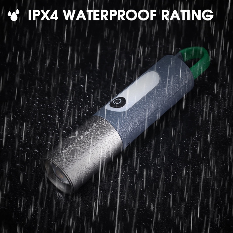 Senter LED 4 Mode Dengan Gantungan Kunci Untuk Camping Outdoor