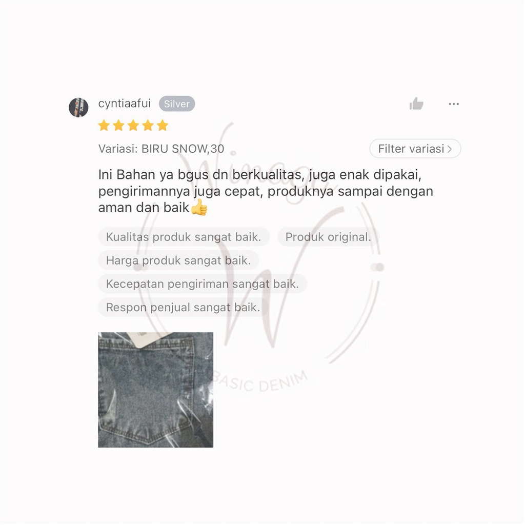 WINAGA- HighWaist Baggy Jeans | Baggy Jeans | Basic Denim Jeans | Celana Panjang Jeans | Semi Kulot