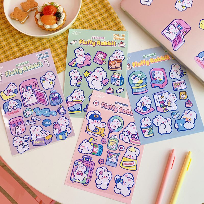 

CLEARANCE SALE Sticker Deco Cute Rabbit / sticker deco kelinci lucu / Sticker bujo aesthetic scrapbook