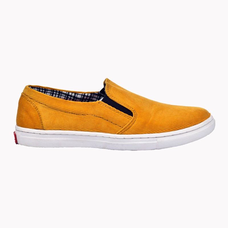 Morningbell - Sepatu pria slip on casual mojo LIGHT TAN WHITE SOLE