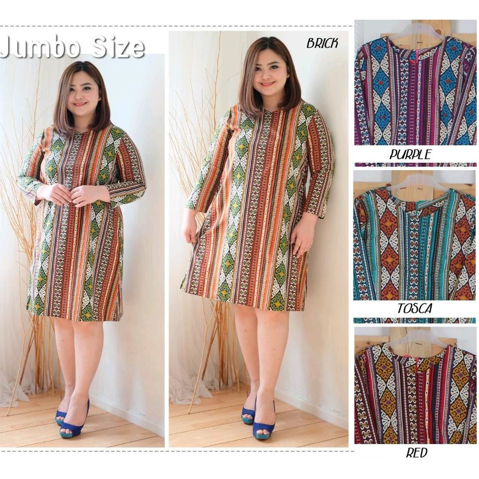 RECOMMENDED DRESS BATIK JUMBO ETNIK RECOMMENDED