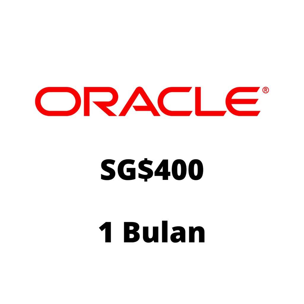 Akun Oracle Cloud SG$400 1 Bulan