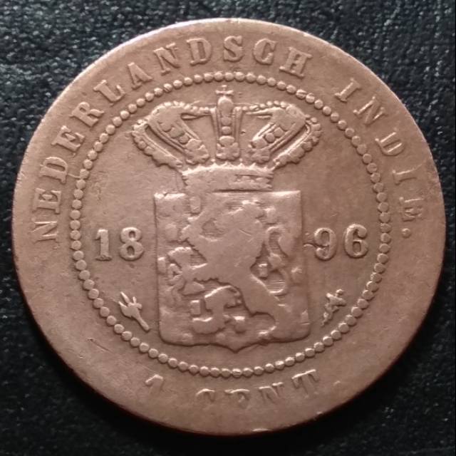 #34 Uang Kuno 1 Cent Nederland Indie Tahun 1896