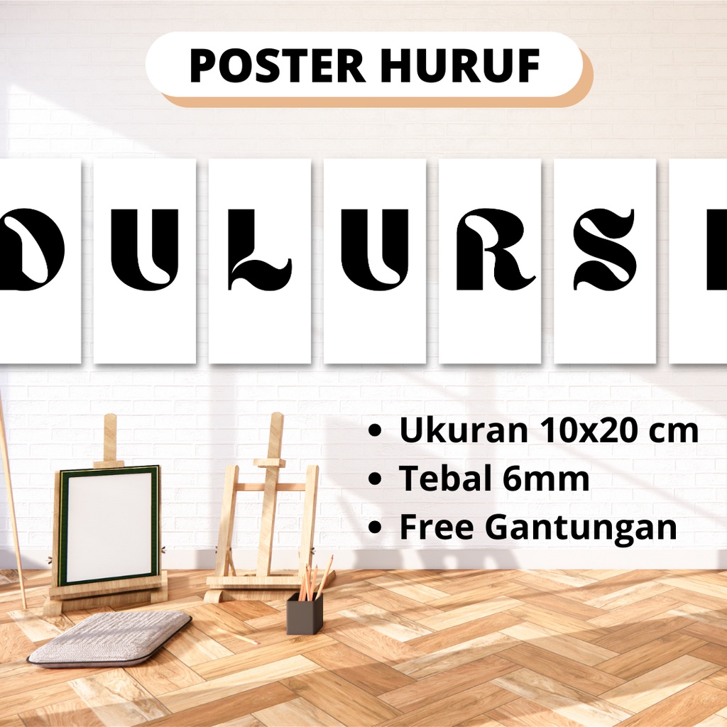 Jual Poster Dinding Huruf Alphabet Dengan Gantungan Tipe 1 Poster