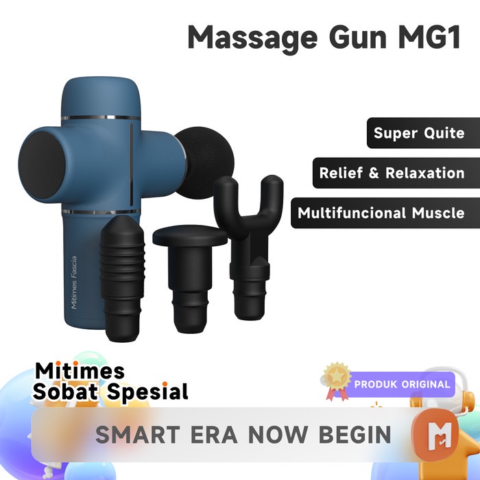 Mitimes Fascia Massage Gun MG1 Blue Alat Pijat