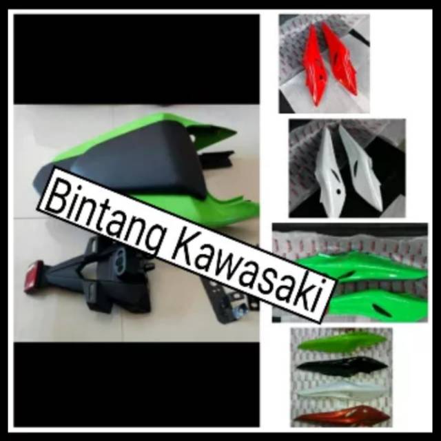 cover body belakang ninja rr new full set ori kawasaki