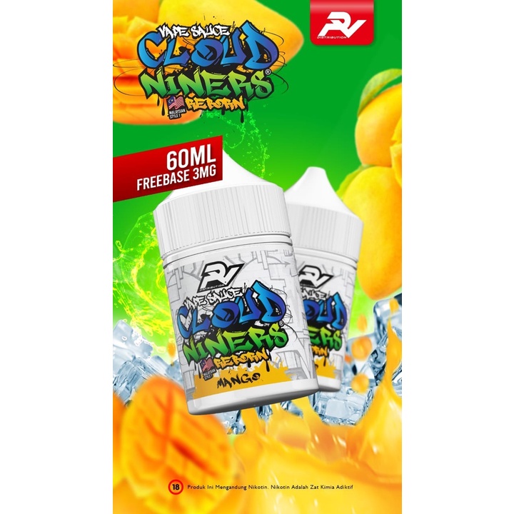 SAUCE CLOUD NINERS REBORN MANGO BY RV 3MG 60ML