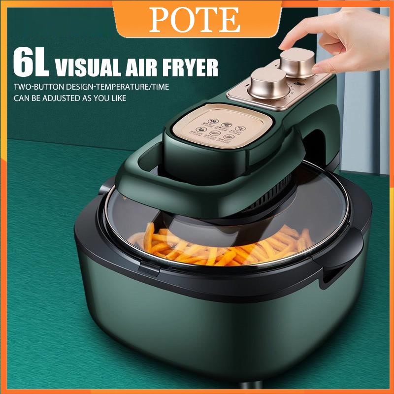 POTE  Air Fryer Home Intelligent Large Capacity Automatic Fryer Oil Free Low Fat Electric Oven/6L penggorengan udara tanpa Minyak Anti Lengket-0