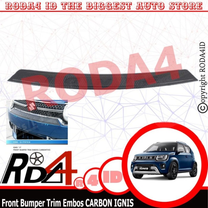 Front Bumper Trim Emboss - List Bumper Depan Ignis Carbon