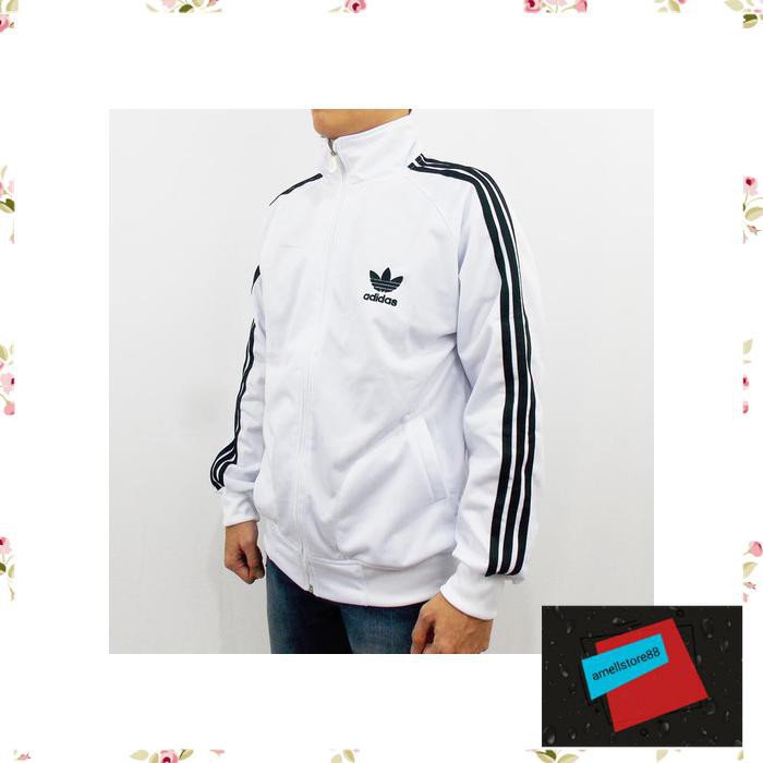Jaket Pria parasut parka gunung OLAH RAGAADIDAS FIRE BIRD PUTIH TRAINING PP56