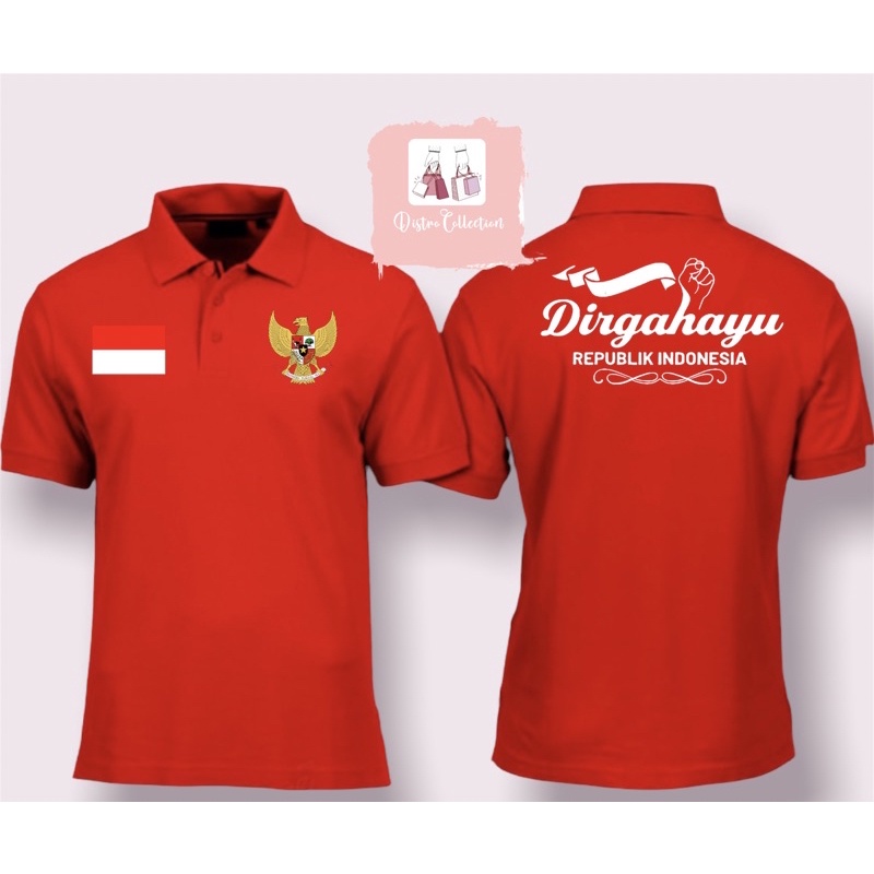 KAOS POLO DIRGAHAYU INDONESIA 77 // KAOS HUT RI