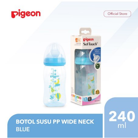 PIGEON Botol Susu PP Clear Wide Neck 240Ml