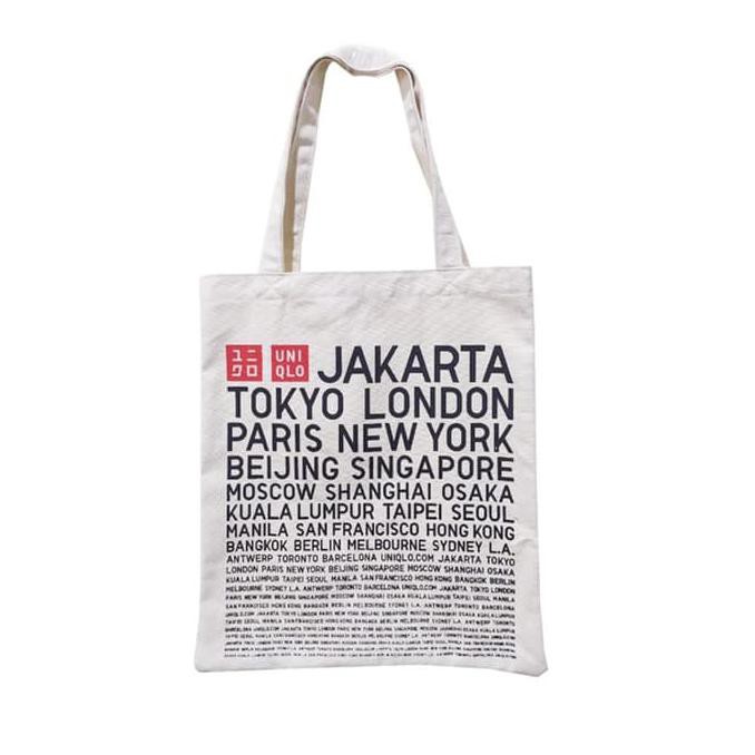 Tw388979- Tas Belanja Tote Bag Shopping Bag Uniqlo Canvas G794T84Fs