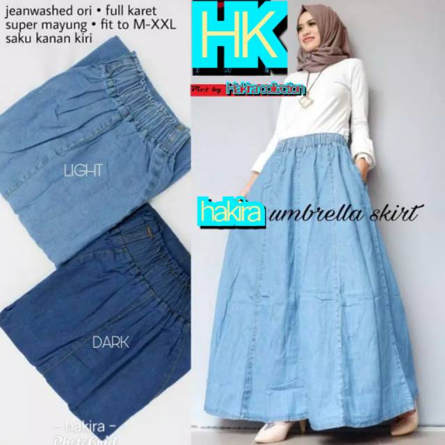Rok payung jeans