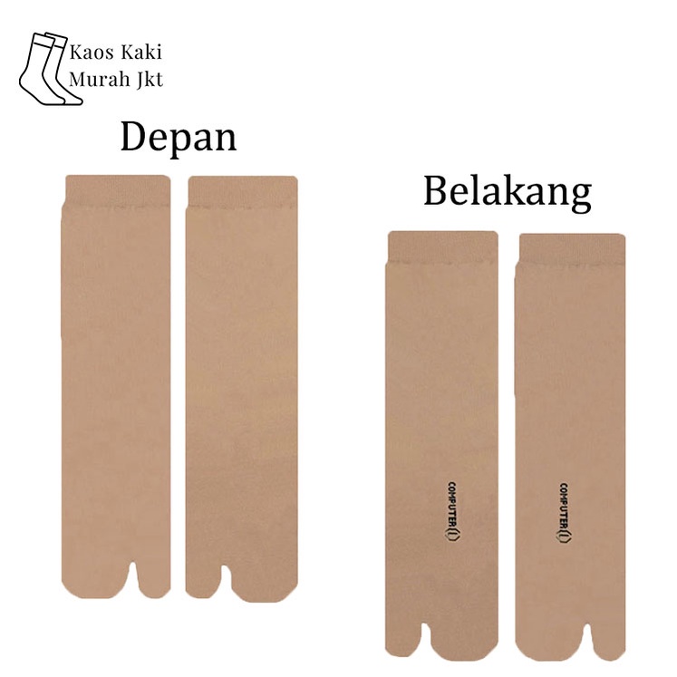 Kaos Kaki Muslimah Wanita Kaos Kaki Jempol Cream Size L