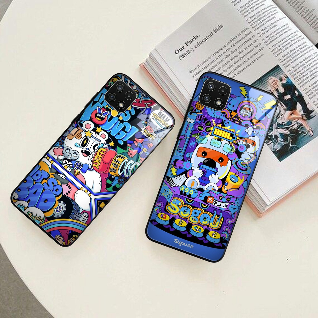 S128 Softcase Kaca Kilau SAMSUNG A22 5G A12 A32 4G A32 5G A52 A72 A22 4G M12 A7 2018 A02S  A03S A51 