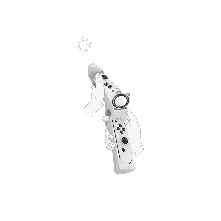 KJH Biohazard Gun Pistol For Nintendo Switch V1 V2 Oled Joy Con