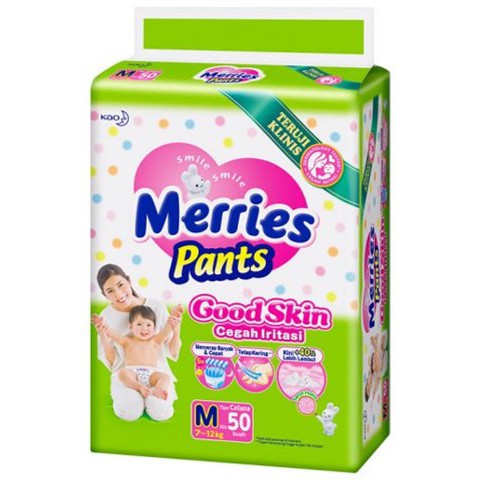 Popok Celana Anak MERRIES Good Skin Pants Size XL38 / L42 / M48 / XXL28 / M32 / NBS40 /L28 /XL26