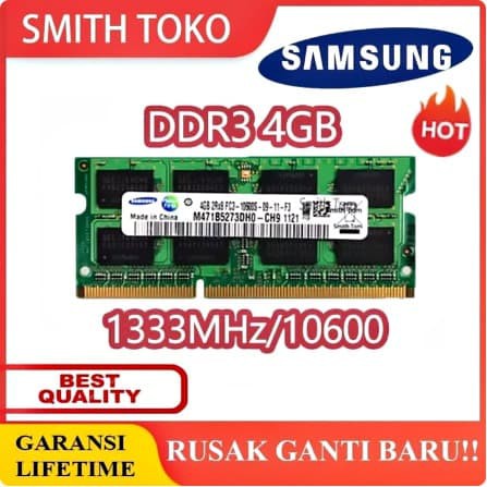 Termurah !!!   Ram laptop samsung SODIMM 4GB PC3 DDR3 DDR3-1333 10600 4G sodim