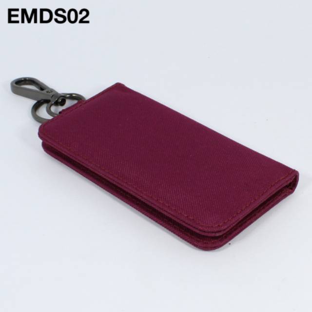 EMDS02 Dompet STNK Motor Mobil - gantungan kunci keychain merah marun