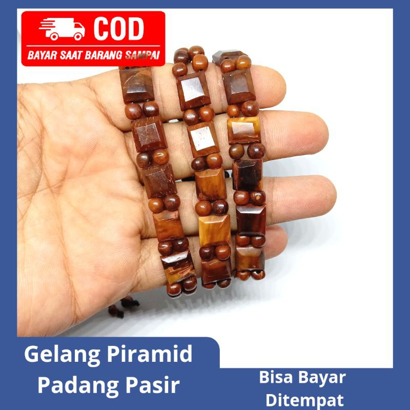 Gelang kaokah murah motif piramid padang pasir lurus