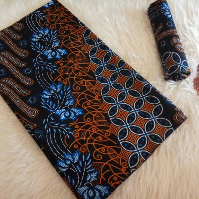 PC KAIN BATIK MOTIF SENO LIRIS BIRU ELECTRIC  BATIK ASLI PEKALONGAN / BATIK ORI