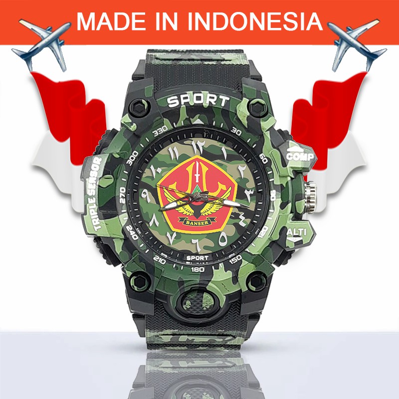 {Istimewa} Jam Tangan BANSER (Nahdlatul Ulama) - Hitam Army Water Resistant