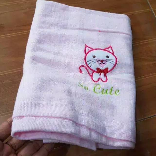 Handuk bayi ukuran 60x120 ivory bordir Terlaris termurah-2