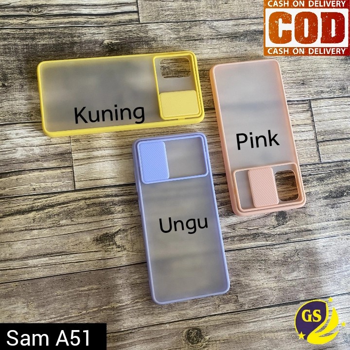 Samsung Note 20 Ultra A01 Core A51 A71 M31 M51 Slide Case Protection Kamera Sliding Pelindung Kamera Matte Candy