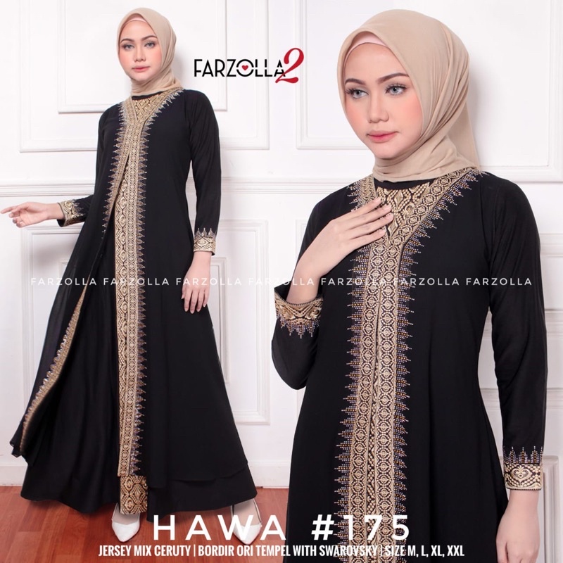 Gamis Hawa #175 Dress Original By Farzolla 2 Longdress Busana Muslimah