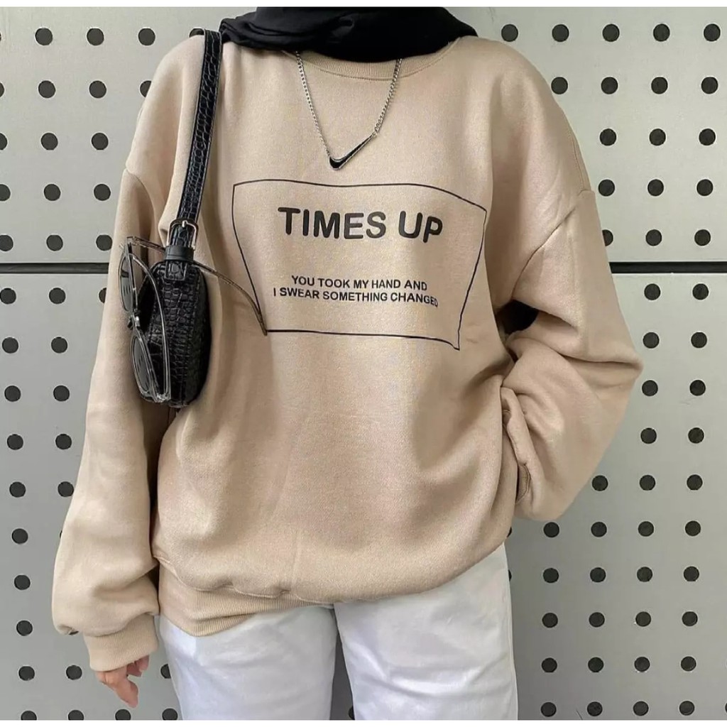 Times Up Sweater Oblong Wanita