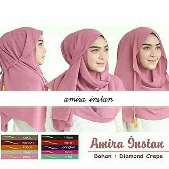 Unik Hijab Kerudung Jilbab Pastan Pasmina Pashmina Instan Amira Tali tassel   Biru Muda Murah