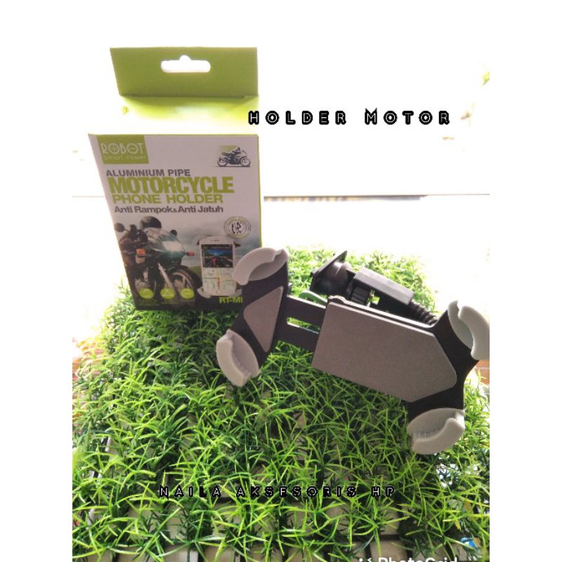 ROBOT HOLDER MOTOR RT-MH01 HOLDER MOTOR SPION HOLDER HP ALUMINIUM PHONE HOLDER PHONE HOLDER MOTORCYC