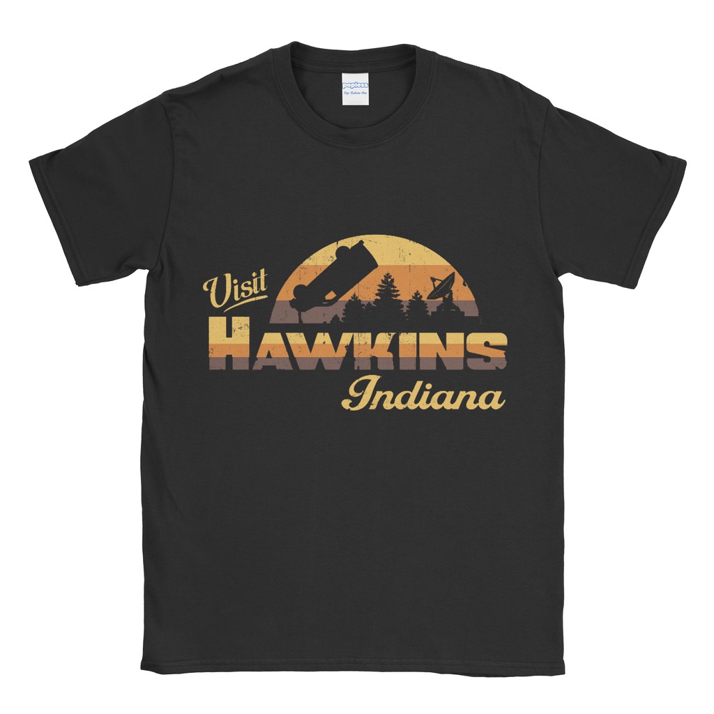 Baju Kaos Tshirt Stranger Things Visit Hawkins