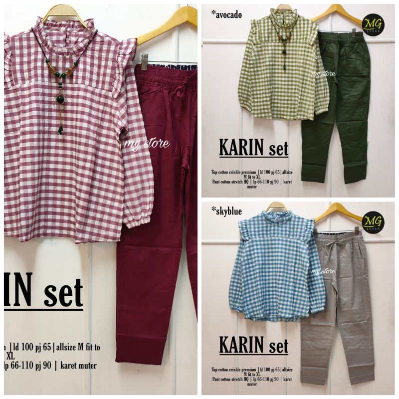 Karin setelan wanita fashion Solo recommended high quality
