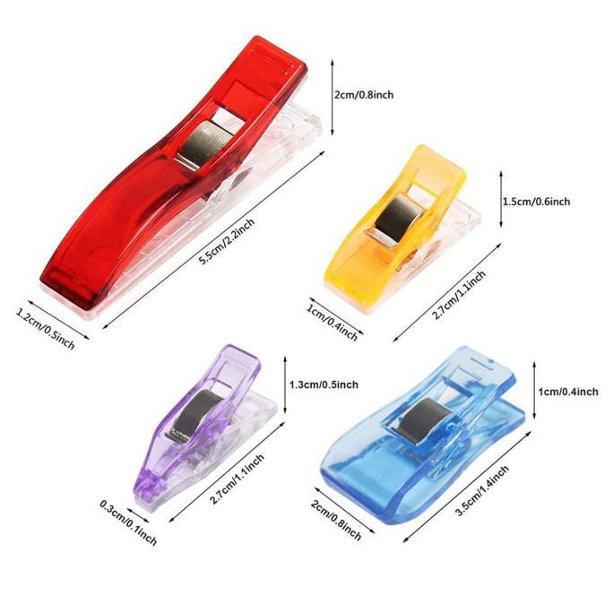 

Medium Wonder Clips /Klip Pembatas / Penjepit Bahan Kain /Klip Plastik Seworld2 Kualitas Baik