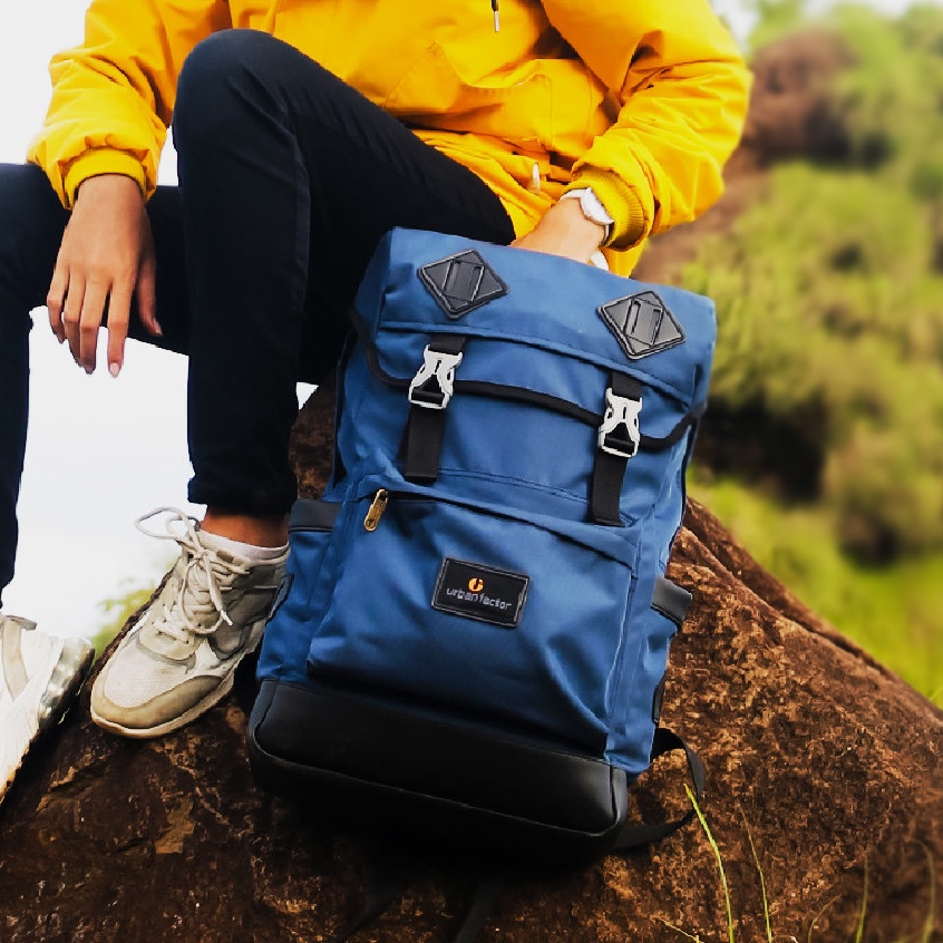 ROUTE NAVY |ManNeedMe x URBAN| Tas Ransel Pria Wanita Tas Backpack ORIGINAL