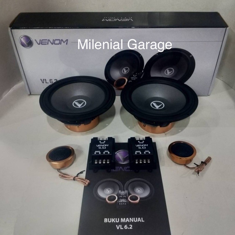 Speaker Split Venom Illuminator Series 2 Way speaker VL 6.2 VL6.2 Audio Mobil Venom Murah Bagus