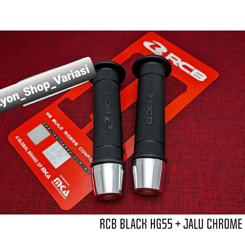 Handgrip RCB Original HG 55 Sarung Gas Racing Boy Original HG55 + Jalu Stang Model PCX Chrome Universal SEMUA MOTOR