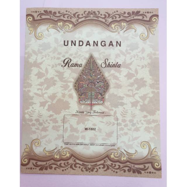 TERMURAH Kartu Undangan w1802 ERBA 1.100/pcs  minim 1 pack (100pcs)