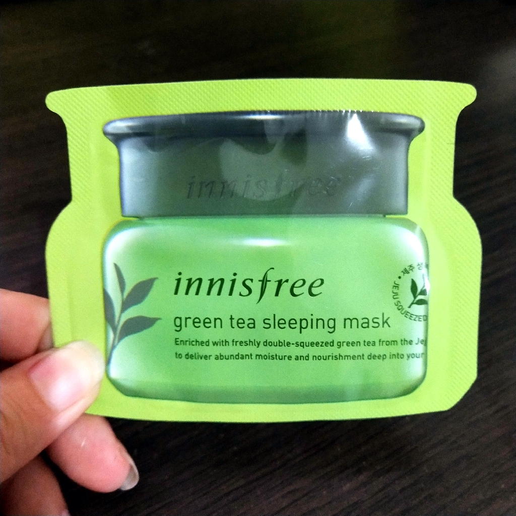 Jual INNISFREE GREEN TEA SLEEPING MASK ORIGINAL 4 ML SAMPLE SACHET