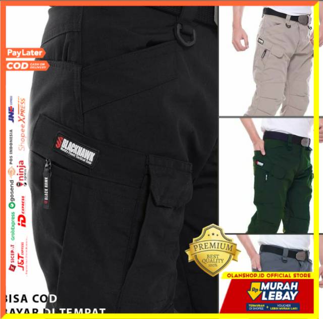 [SIAP KIRIM] CELANA PRIA BLACKHAWK TACTICAL ORIGINAL PANJANG HITAM PDL