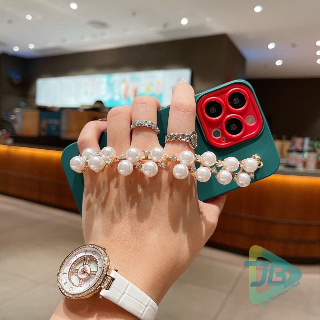 SOFTCASE NALLE RANTAI MUTIARA MACARON CANDY KOPER 2IN1 PROTECTION SAMSUNG OPPO VIVO XIAOMI REALME IPHONE ALL TYPE JB5795