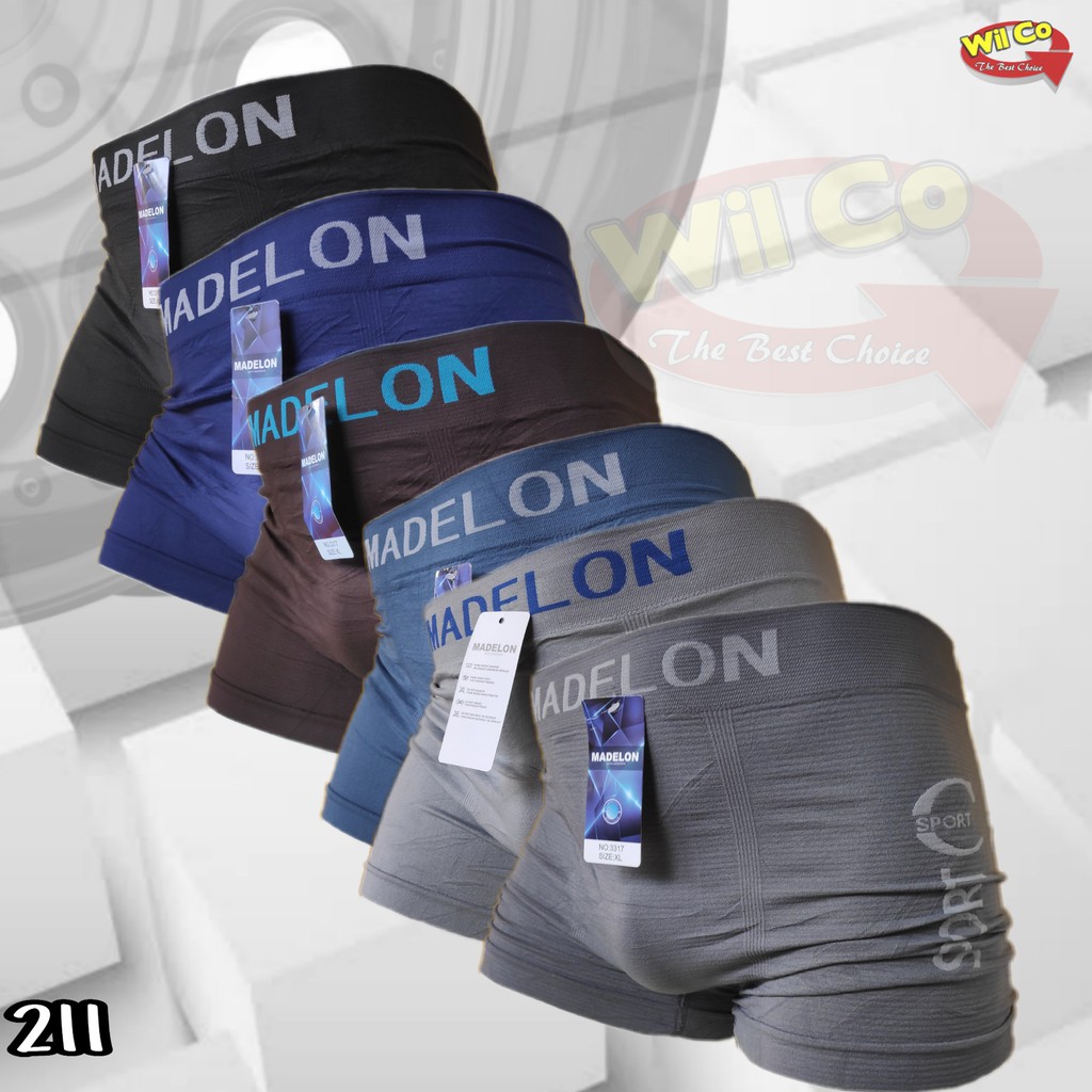 K211 - [Harga Per 1 Potong] CELANA DALAM [BOXER] PRIA MADELON SPORT SIZE M - XL