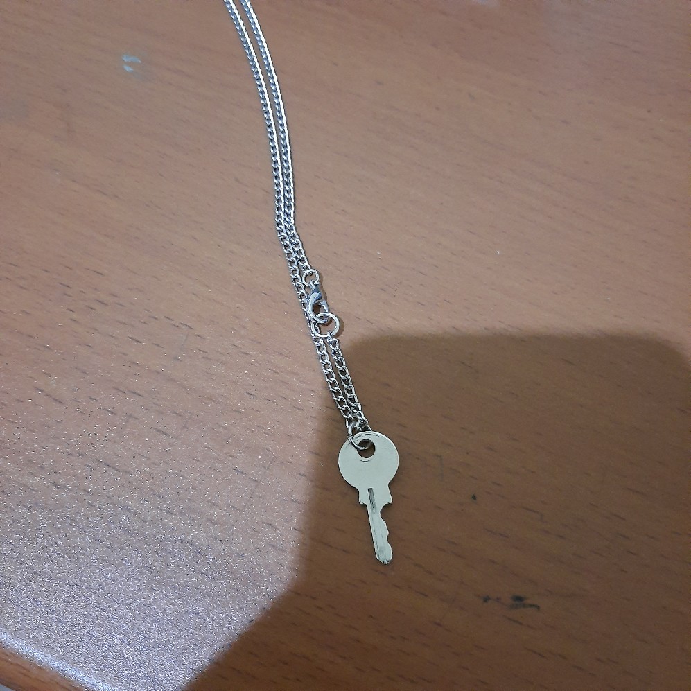 Brass Padlock Key Necklace Aksesoris Kalung Gembok Lock Kuningan Edition