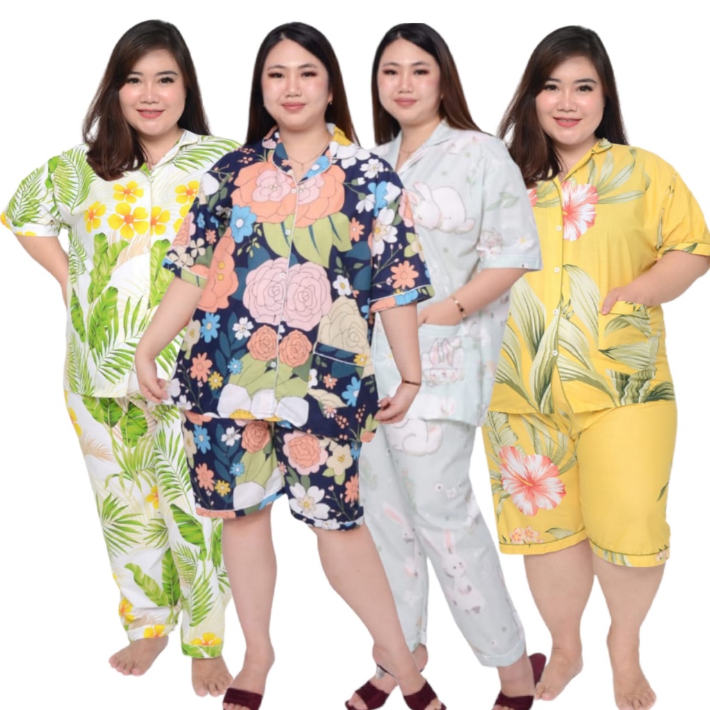 BAJU TIDUR JUMBO LD 160/PIYAMA SET CELANA WANITA BIG SIZE