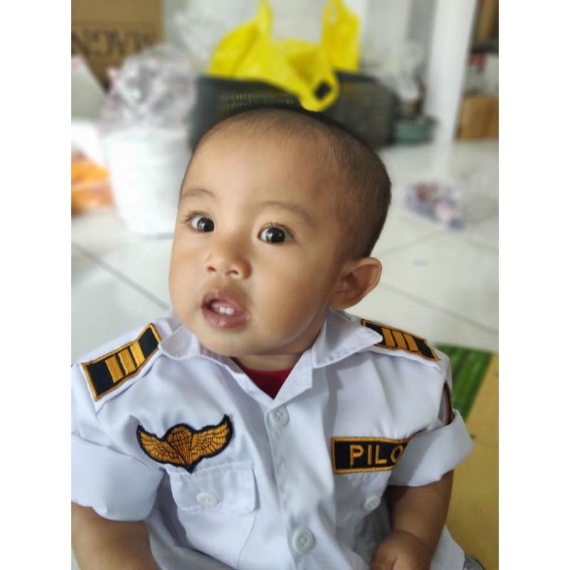 BAJU PiLOT ANAK KOSTUM KARNAVAL PAKET KOMPLIT