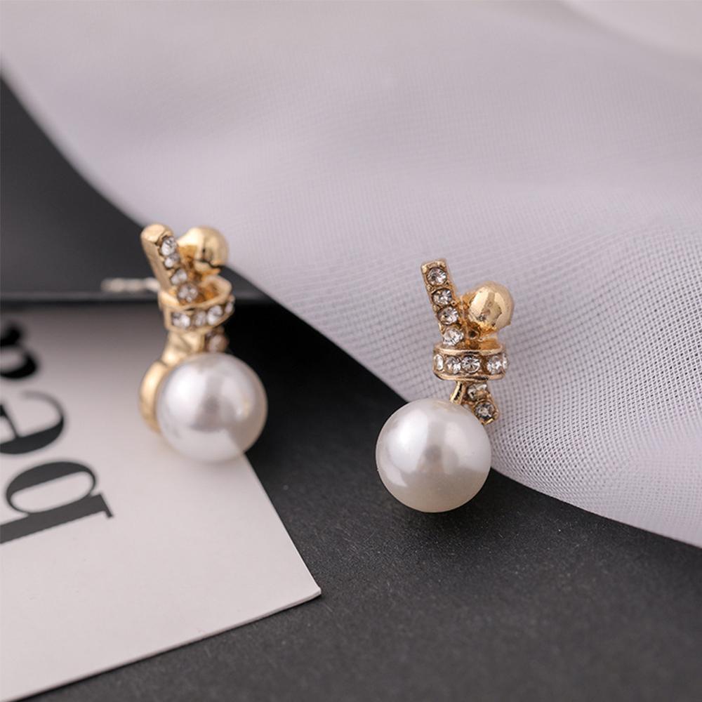 Needway   Anting Mutiara Wanita Wanita Elegan Fashion Perhiasan Temperamen Manis