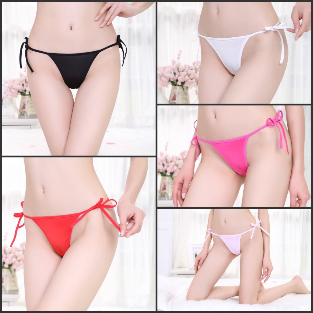 Sexy G String Wanita Strappy Mini Cd Low Waist thong Lingerie Seksi 3C082