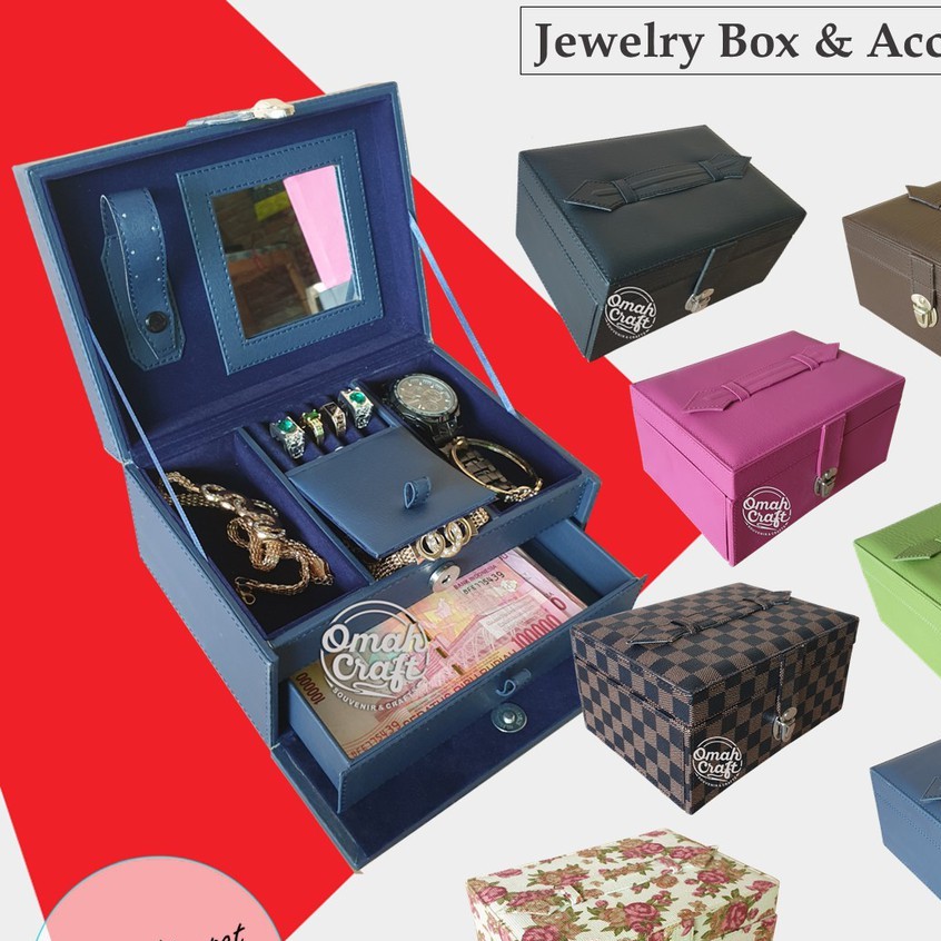 PROMO - Kotak Tempat Perhiasan Emas dan Aksesoris Cincin Gelang Kalung / Jewelry Box and Acc